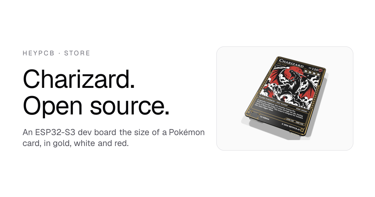 Charizard, an ESP32-S3 dev board — heypcb store